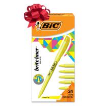 Iluminador BIC Brite Liner Chisel Tip Amarelo x24