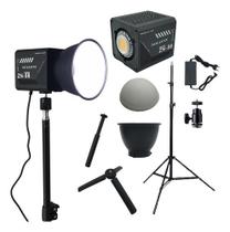 Iluminador Cob Zn-80 Bicolor C/ Tripé 2m E Ball 360 S