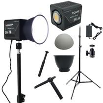 Iluminador COB ZN80 Bicolor com Tripé 2M e Ball Head 360 Iluminador COB ZN80 Bicolor com Tripé 2M e Ball Head 360
