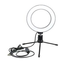 Iluminador De Led Com Tripe Ring Light Usb 16cm 3500k 6000k