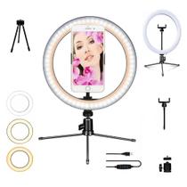 Iluminador De Led Com Tripe Ring Light Usb, 20cm 3500k 5500k - DACAR