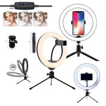 Iluminador De Led Ring Light De Mesa Tripé 8'' Polegadas Iluminador De Led Ring Light De Mesa Tripé 8'' Polegadas