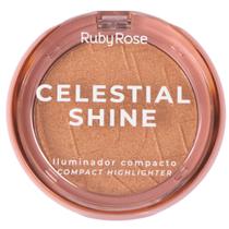 Iluminador Facial Compacto Celestial Shine Ruby Rose HBM701 Iluminador Facial Compacto Celestial Shine Ruby Rose HBM701