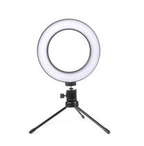 Iluminador Fotografia Ring Light Led 16Cm 5500K Usb Tripé