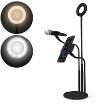 Iluminador Kit Filmagem Usb Microfone Ring Light Celular 3 em 1