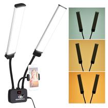 Iluminador Led Bicolor Com Dimmer Braço Duplo 45w - Greika Iluminador Led Bicolor Com Dimmer Braço Duplo 45w - Greika