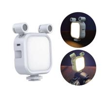 Iluminador LED BiColor com Microfone Duplo para Câmeras e Smartphones Mamen SML-V13 Iluminador LED BiColor com Microfone Duplo para Câmeras e Smartphones Mamen SML-V13