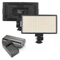 Iluminador Led com Bateria e Carregador Greika Bicolor Led 416 Iluminador Led com Bateria e Carregador Greika Bicolor Led 416