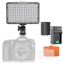 Iluminador Led De 11w Greika Pt176s Completo Para Câmeras Dslr, Mirrorless