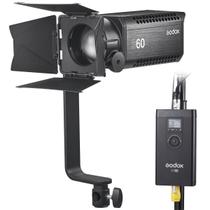 Iluminador Led Godox Fresnel Focalizável 60w 5600k - S60 Iluminador Led Godox Fresnel Focalizável 60w 5600k - S60