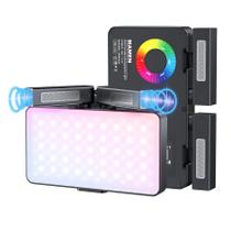 Iluminador LED Mamen SML-V02 Painel RGB BiColor 8W com Microfone Duplo Integrado