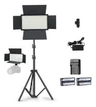 Iluminador Led Painel U800 Fonte2bateriascarregtripe 2m