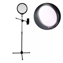 Iluminador Led Redondo Completo 12'' Greika Fl-12rf + Tripé