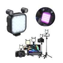 Iluminador LED RGB com Microfone Duplo para Câmeras e Smartphones Mamen SML-V03