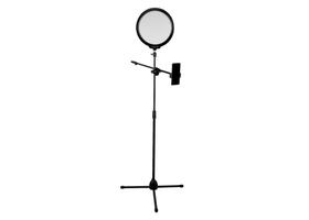 Iluminador Led Ring Light 12 Soquete 3em1 Make Fotos Tripé Selfie Portátil Youtuber Blogueiro Maquiagem