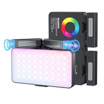 Iluminador LED SML-V02 Painel RGB BiColor 8W Microfone Duplo