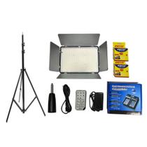 Iluminador LED soleste Tl-600a 600leds+2bateria+carregado duplo+fonte+tripe 2m