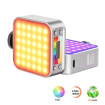 Iluminador Led Vídeo Light RGB LED-01 Dupla Face 5W Compacto para Câmeras e Filmadoras - Mamen