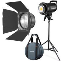 Iluminador Luz Led Godox Sl60w 5600k Com Lente Fresnel Fls8 Abas Godox E Tripé