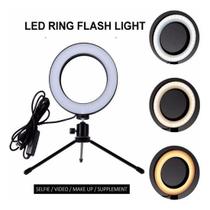 Iluminador para Celular Ring Light de LED 6" 16cm Selfie