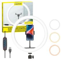 Iluminador Ring Light 12" 30cm Oberon OR-PL300 + Ball Head + Suporte Celular Iluminador Ring Light 12" 30cm Oberon OR-PL300 + Ball Head + Suporte Celular