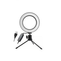 Iluminador Ring Light 16cm Usb Led Misto 3500k 5500k + Tripe de mesa