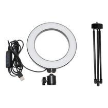 Iluminador Ring Light 16Cm Usb Led Misto 3500K 5500K + Tripe