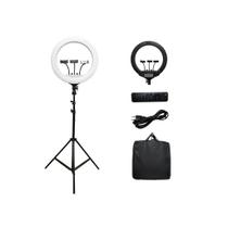 Iluminador Ring Light 18 Polegadas 80w profissional com tripé 2M Controle e suporte de celular L