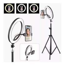 Iluminador Ring Light 20Cm Usb Led - 3500K a 5500K + Tripe - Blogueira