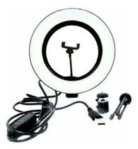 Iluminador Ring Light - 25 cm - c/ Tripe e Suporte - LAM-8478 - Inova - UNICA - Inova Basike
