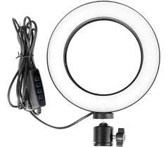 Iluminador Ring Light 6" Luz para Selfie com Controle - KP-PL16 - Knup