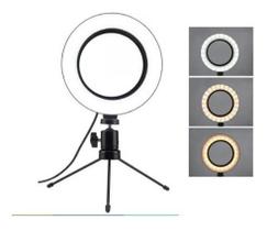 Iluminador Ring Light 6 Polegadas (16cm) Com Tripe E Suporte Iluminador Ring Light 6 Polegadas (16cm) Com Tripe E Suporte