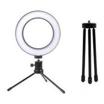 Iluminador Ring Light 6 Polegadas Com Tripé De Mesa Usb 16Cm