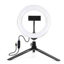 Iluminador Ring Light 7,9 Polegadas 3 Cores 20Cm Luz com Tripé De Mesa + Suporte para Celular + Controle Remoto - PULUZ