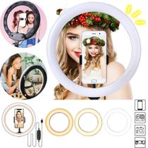 Iluminador Ring Light Anel celular 26cm Blogueira Selfie Pro