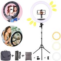 Iluminador Ring Light Anel Luz 35+Tripe Foto Selfie youtuber