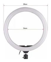 Iluminador Ring Light Anel Luz C Tripé 1,80 30Cm Make