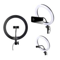 Iluminador Ring Light com Suporte 30 cm - 10W - Exbom UNICA Iluminador Ring Light com Suporte 30 cm - 10W - Exbom UNICA
