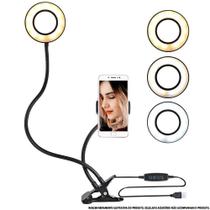 Iluminador Ring Light de Mesa Celular Presilha CBRN14262