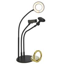 Iluminador Ring Light de Mesa Suporte Celular Microfone CBRN14378