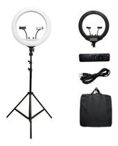 Iluminador Ring Light Led Rl18 Polegadas + Sup Cel + Tripe + Bolsa Iluminador Ring Light Led Rl18 Polegadas + Sup Cel + Tripe + Bolsa