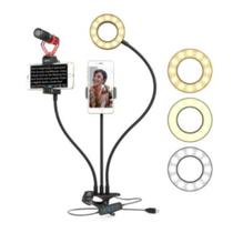 Iluminador Ring Light Live Stream 2 Suporte Para Smartphone