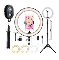 Iluminador Ring Light Profissional 18w Tripé2,1m Youtuber