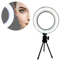 Iluminador Ring Light Tripe Mesa Portatil Luz Quente/Fria 6 PL- 16 CM