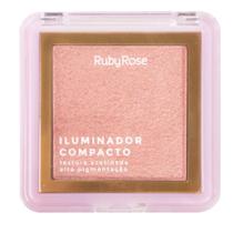 Iluminador Ruby Rose Compacto Efeito Glow Hb-8593 Cor