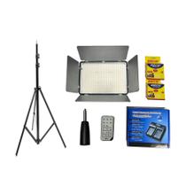 Iluminador soleste Led Tl-600a 600leds+2bateria+carregador duplo+tripe 2m