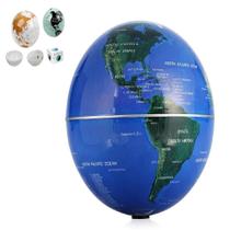 Iluminaria led giratoria globo terrestre mapa mundi decorativo luxo gira automaticamente