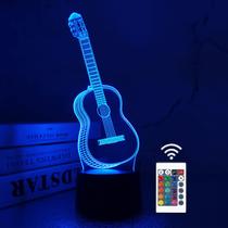 Ilusão 3D de guitarra Night Light FULLOSUN com controle remoto Ilusão 3D de guitarra Night Light FULLOSUN com controle remoto
