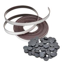 Imã 9mm Com Colante Para Artesanato 10 Metros Imã Fita + 200 Redondo 10mm Imã 9mm Com Colante Para Artesanato 10 Metros Imã Fita + 200 Redondo 10mm