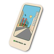 Imã Avenida Paulista Masp São Paulo Brasil 3x6cm De Metal